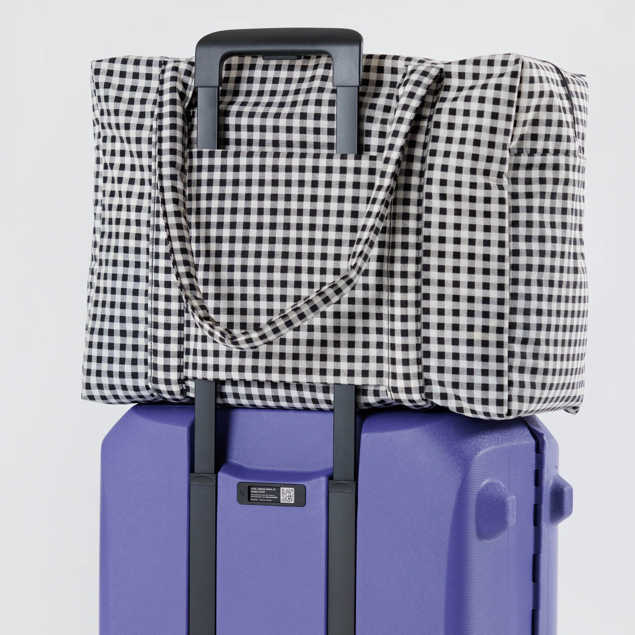 Cloud Carry On Bag (Black & White Gingham)