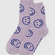 Crew Socks (DustyPink Happy)