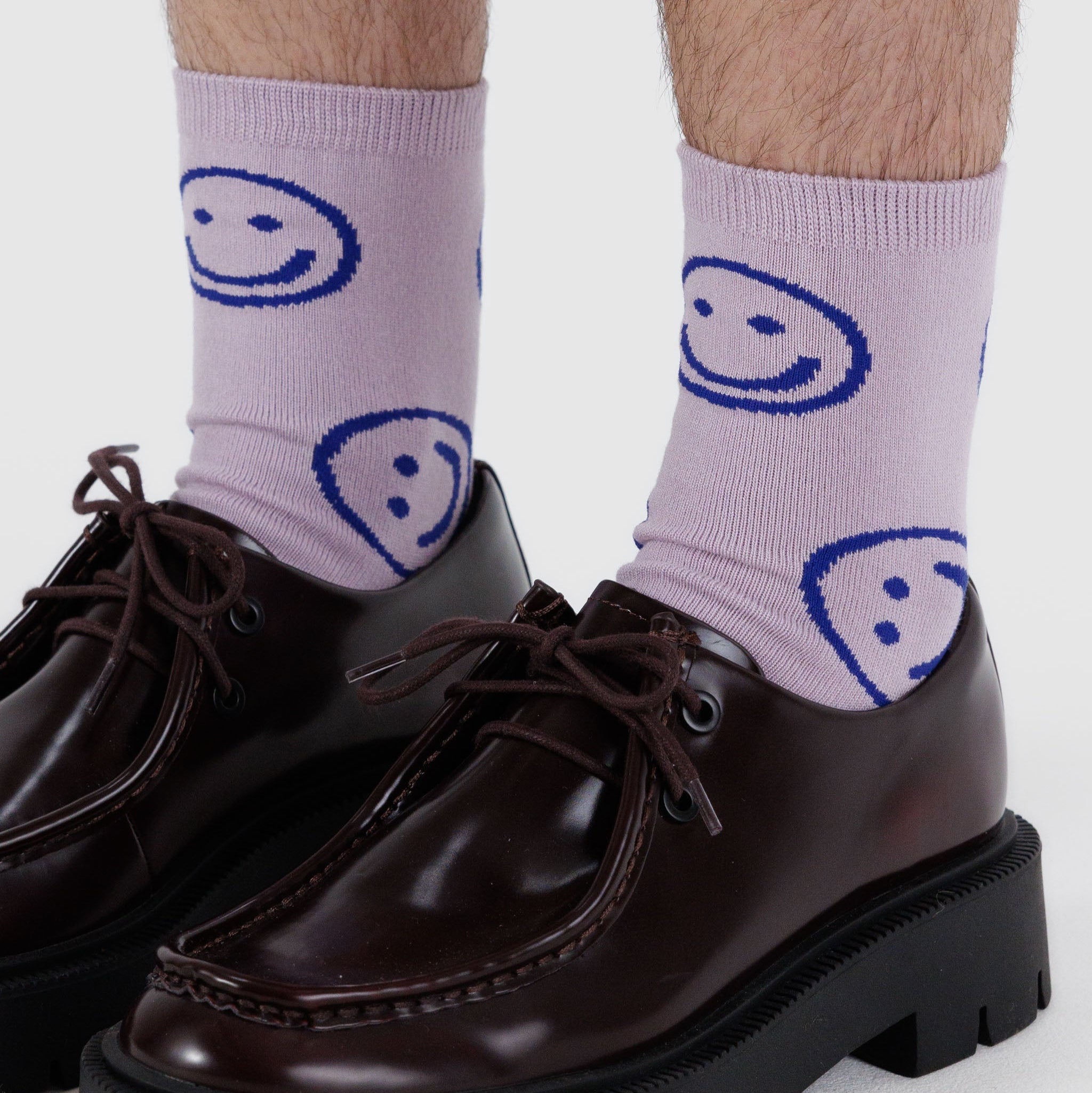 Crew Socks (DustyPink Happy)