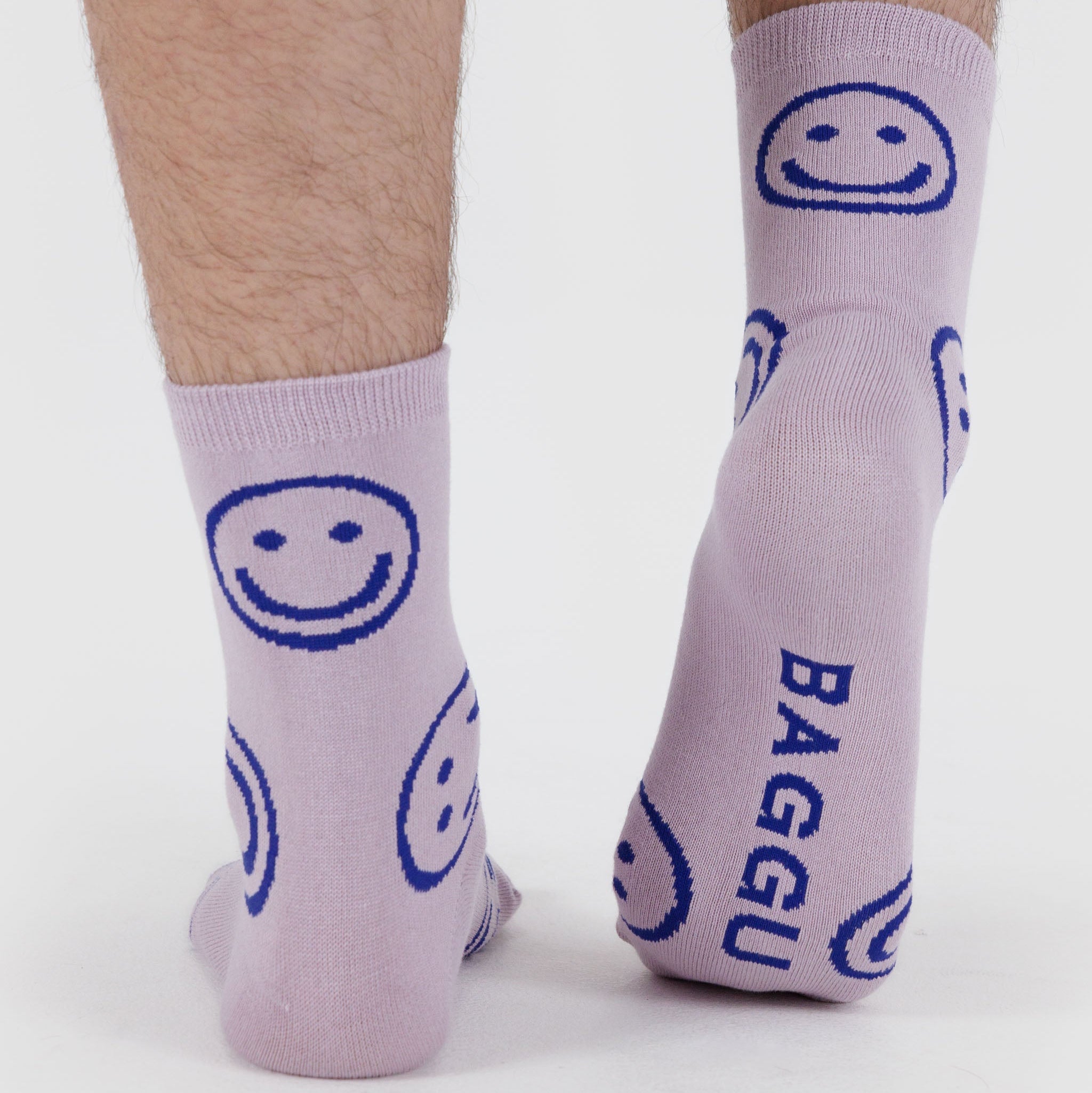 Crew Socks (DustyPink Happy)