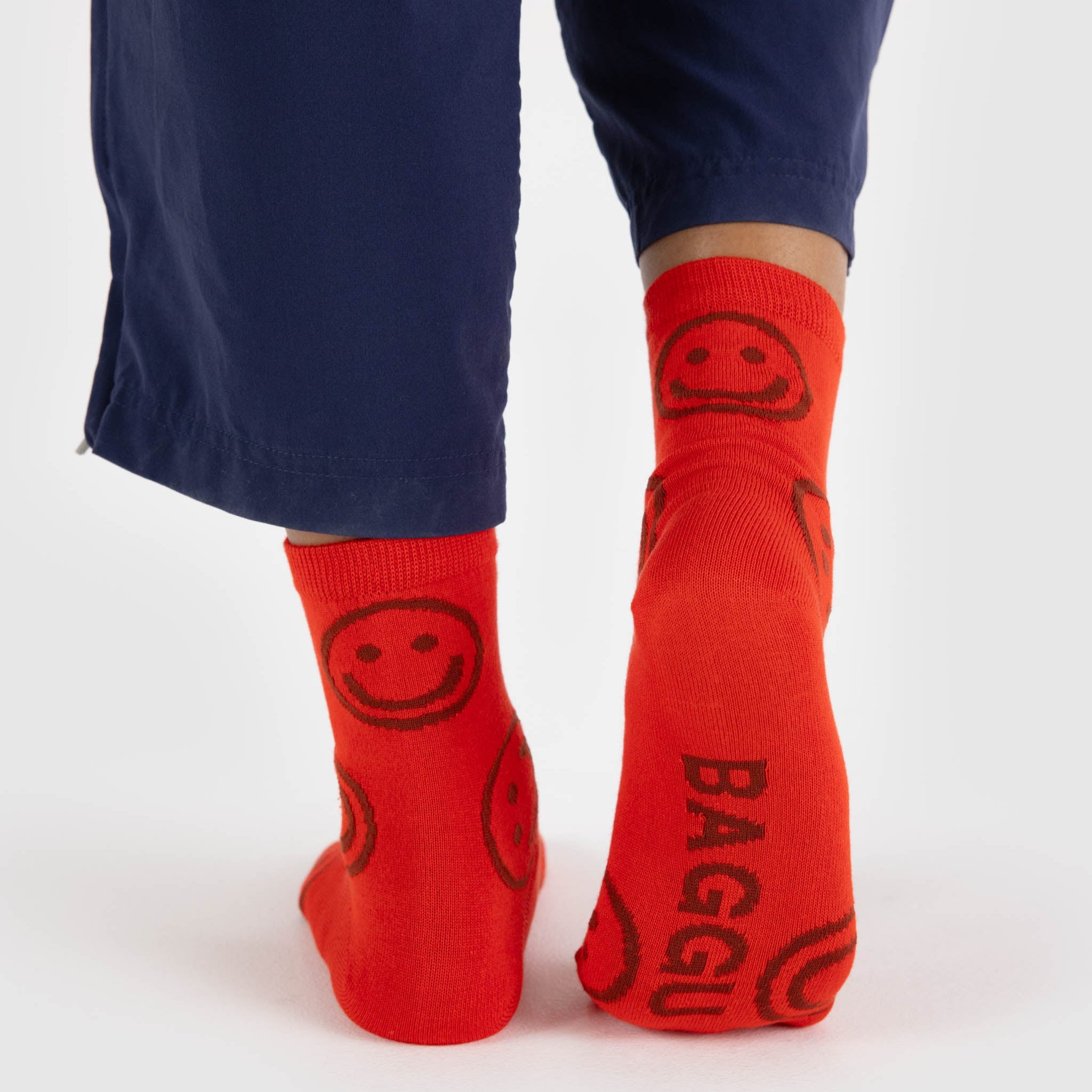Crew Socks (Red Happy)