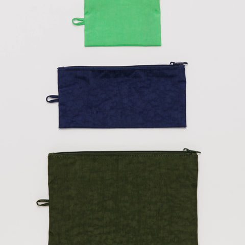 BAGGU Flat Pouch Set (Marine)