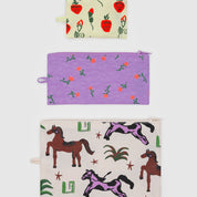 BAGGU Flat Pouch Set (Painted Prairie)