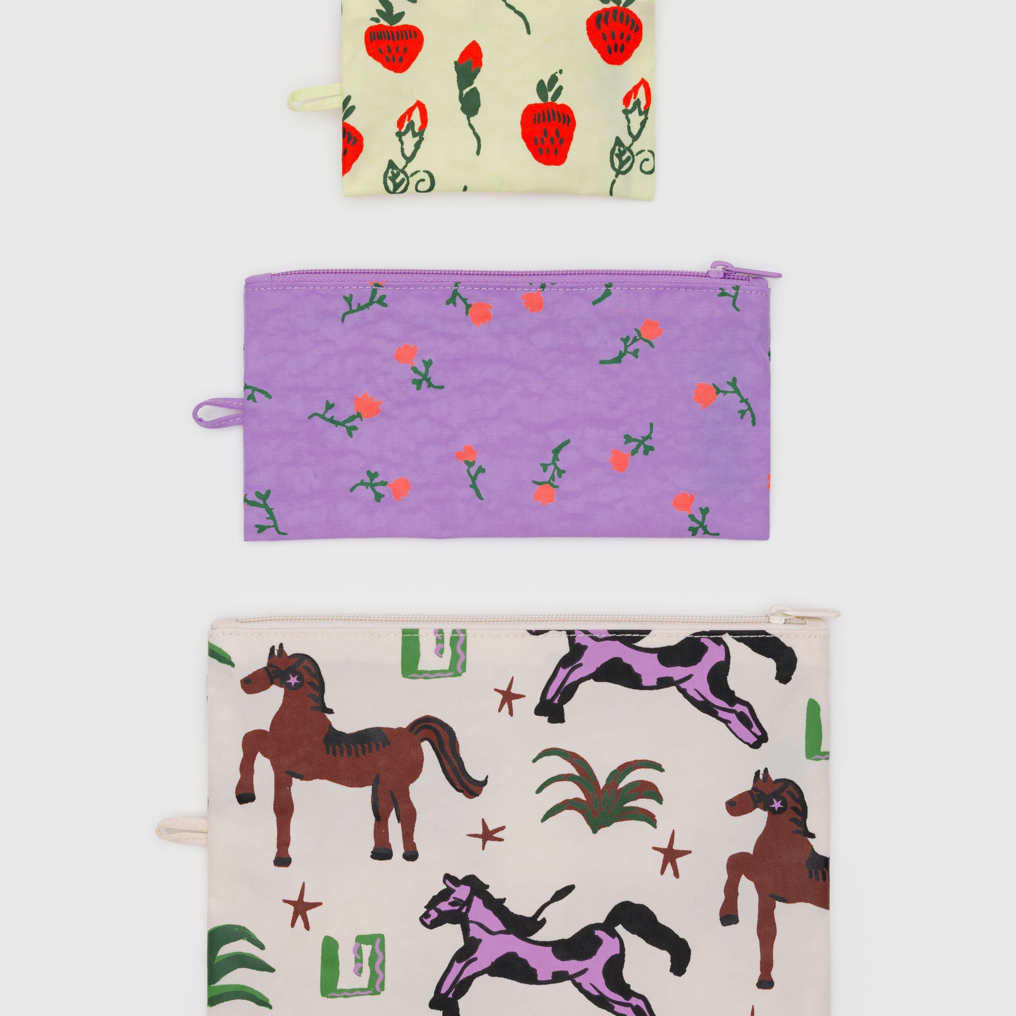 BAGGU Flat Pouch Set (Painted Prairie)