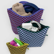 BAGGU Go Pouch Set (Jewel Checks)