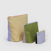 BAGGU Go Pouch Set (Pastels Colorblock)