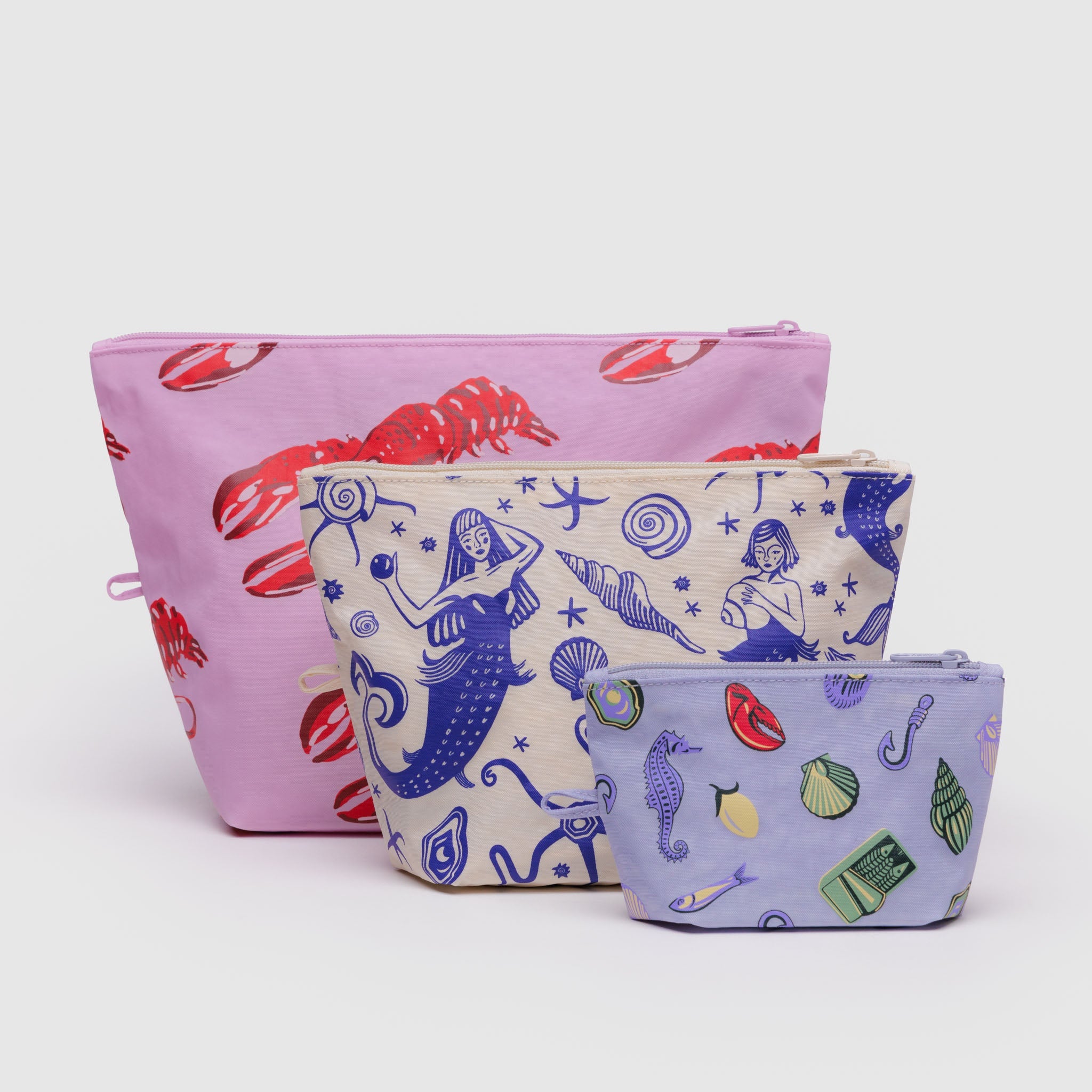 BAGGU Go Pouch Set (Sea creatures)