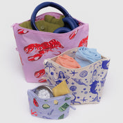 BAGGU Go Pouch Set (Sea creatures)