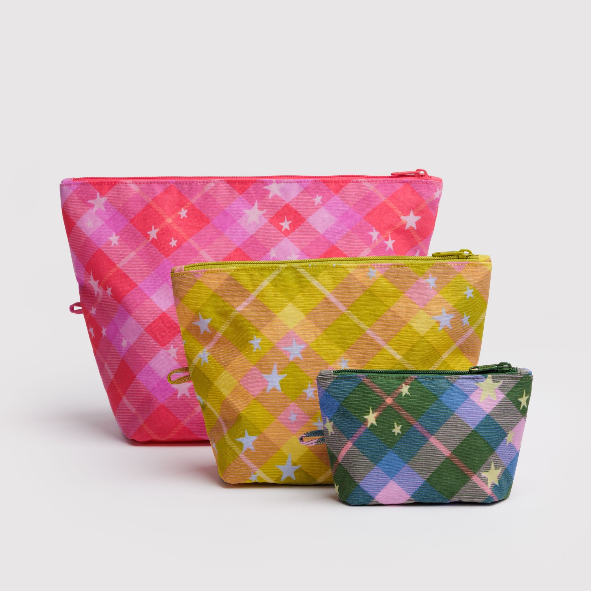 BAGGU Go Pouch Set (Star Plaid)