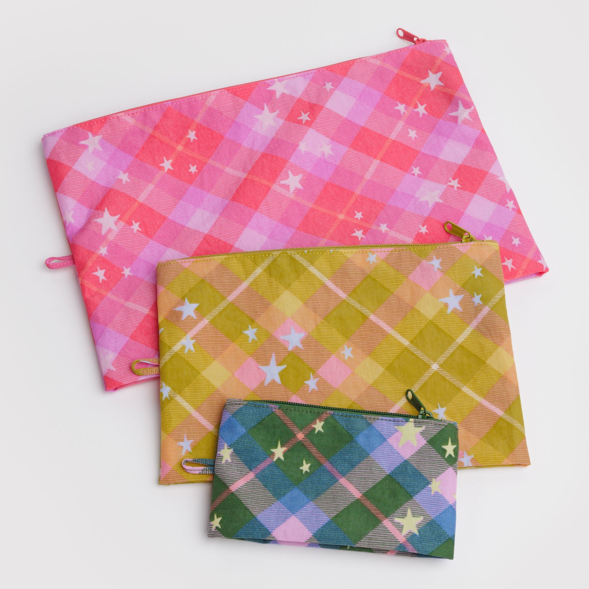 BAGGU Go Pouch Set (Star Plaid)