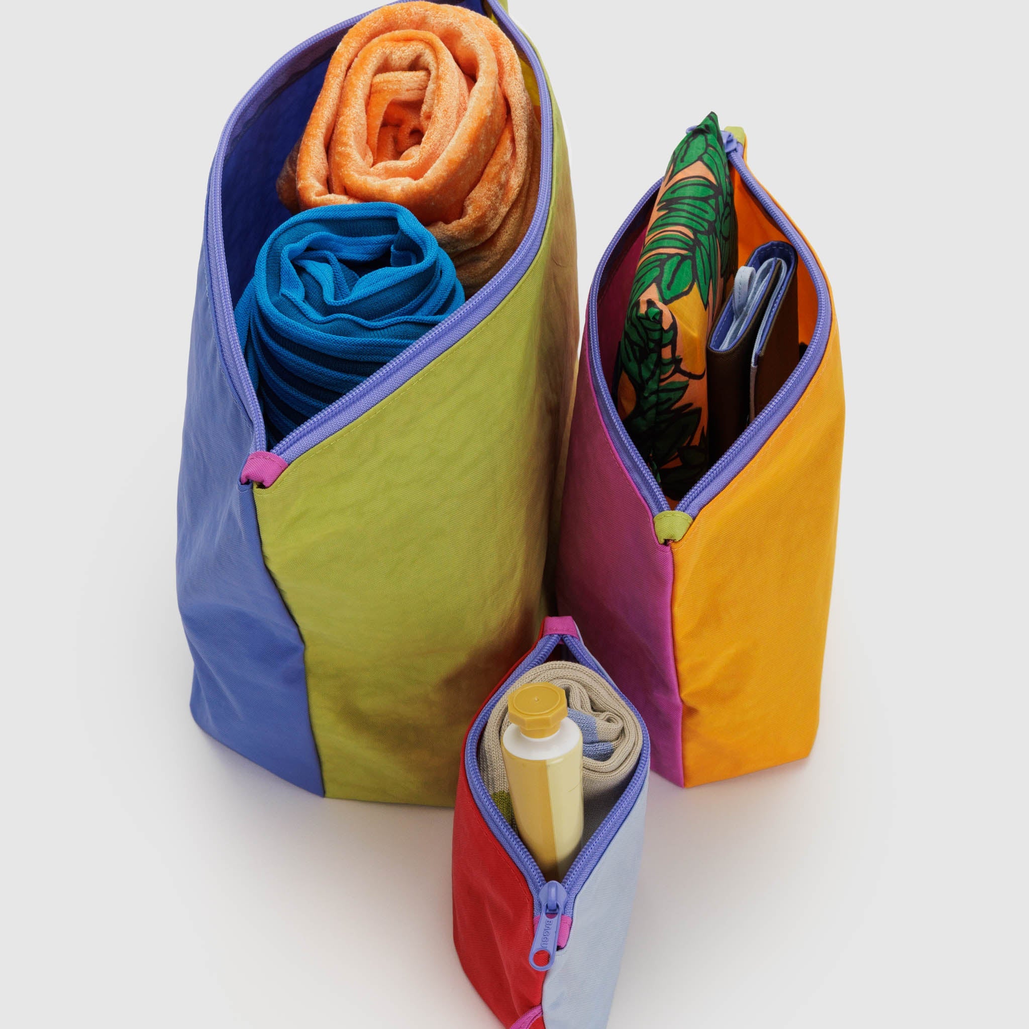 BAGGU Go Pouch Set (Vacation Colorblock)