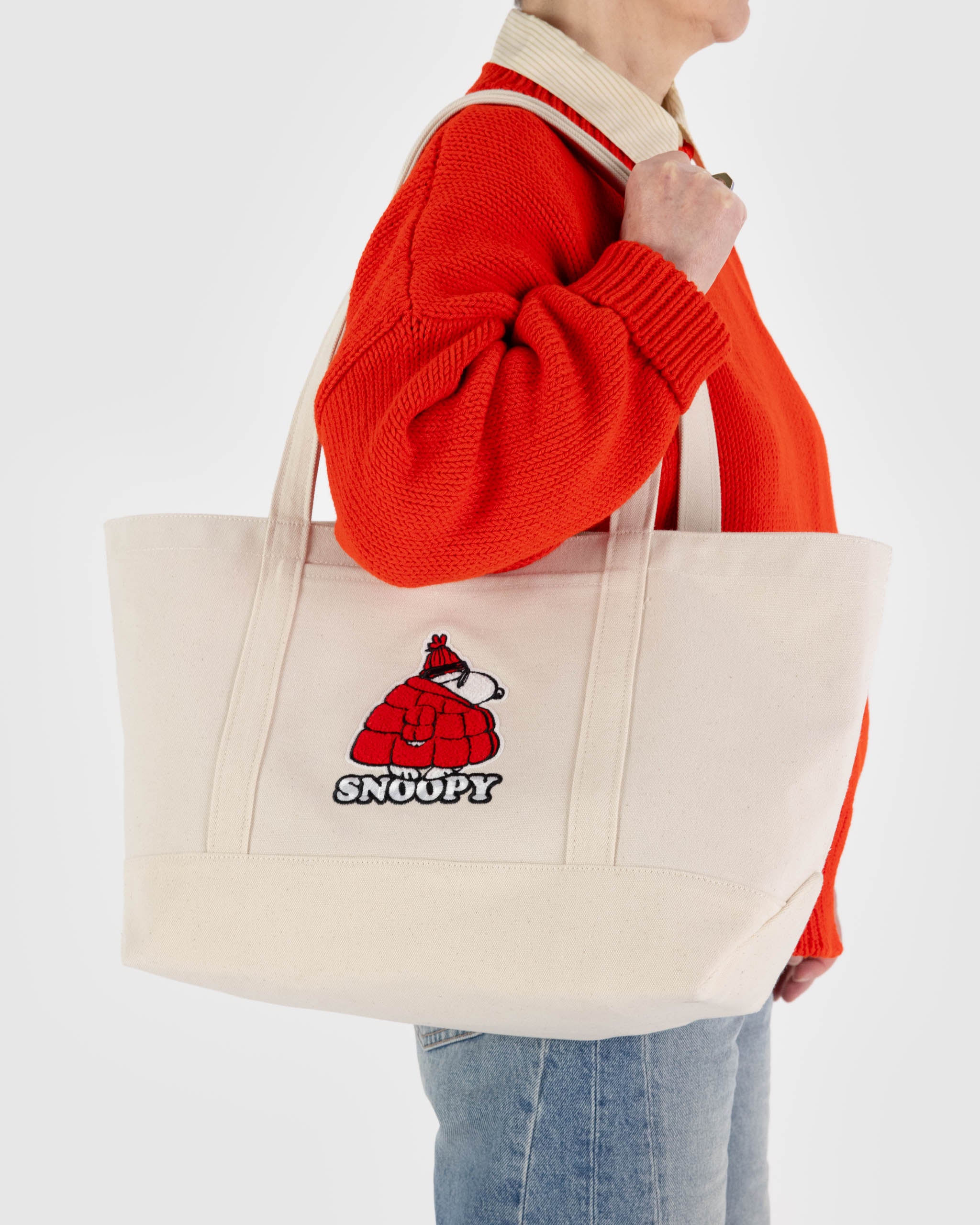 Medium Heavyweight Canvas Tote (Snoopy)
