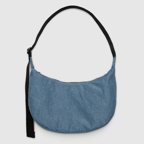 BAGGU Medium Crescent Bag (Digital Denim)