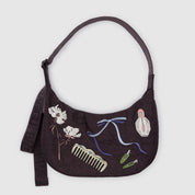 BAGGU Medium Crescent Bag (Embroidered Get Ready With Me)