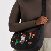 BAGGU Medium Crescent Bag (Embroidered Hello Kitty Western)