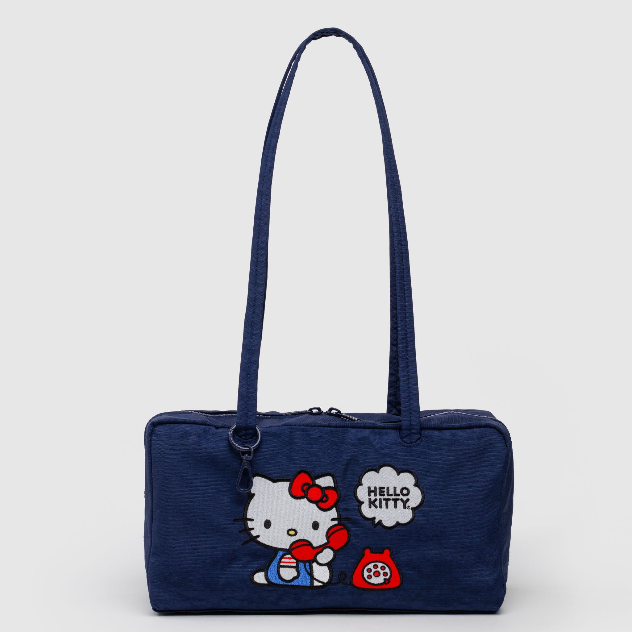 BAGGU Nylon Bowler Bag (Embroidered Hello Kitty Phone)
