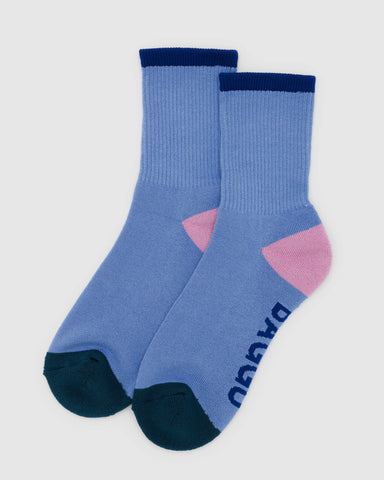 Ribbed Socks (Cornflower Mix)
