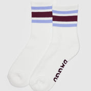 BAGGU Ribbed Socks (Ivory Stripe)