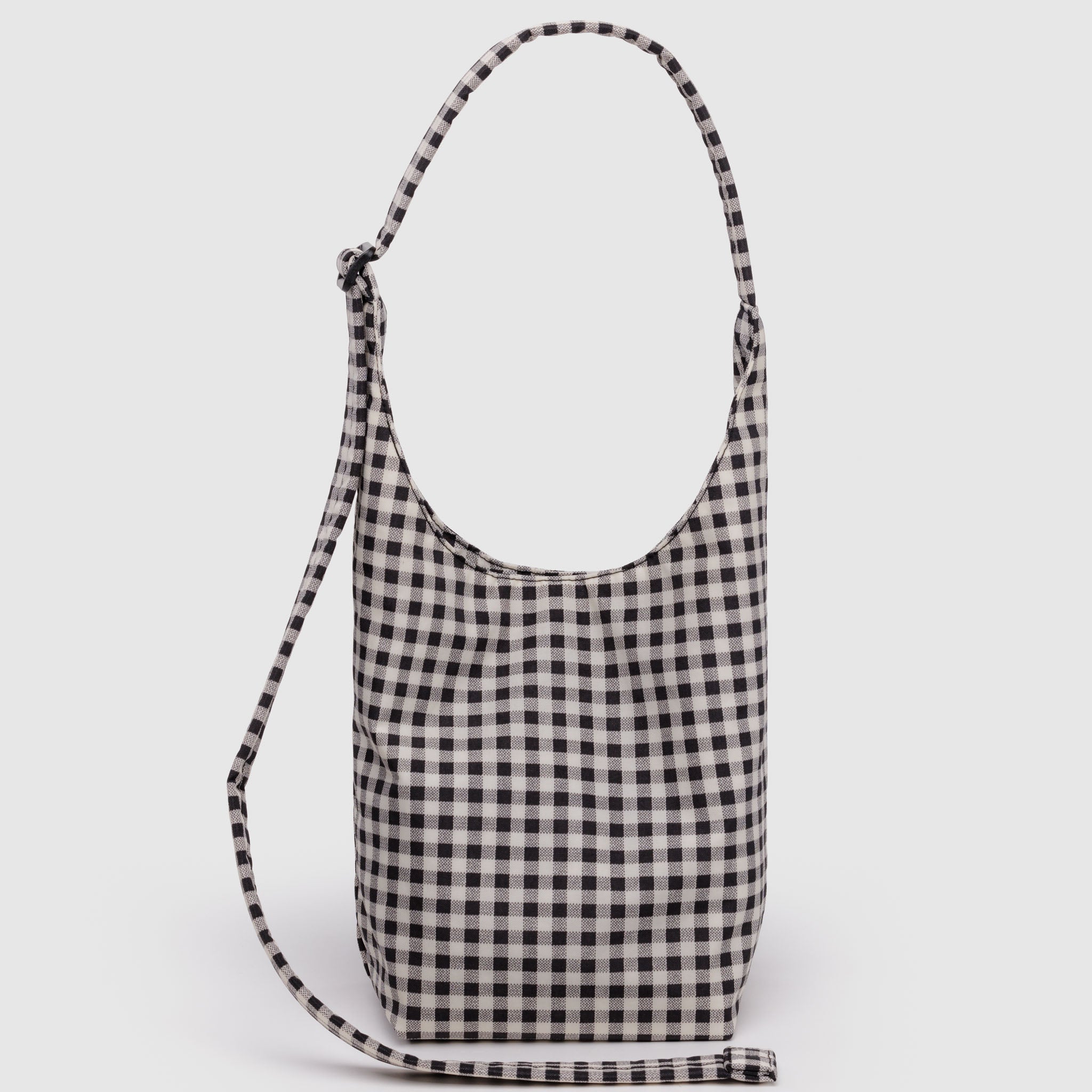 BAGGU Small Nylon Sling (Black & White Gingham)