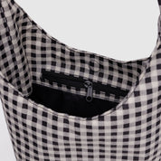 BAGGU Small Nylon Sling (Black & White Gingham)