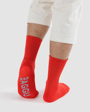 Ribbed Socks (Candy Apple)