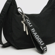 BAGGU Logo Keychain (Black and White)