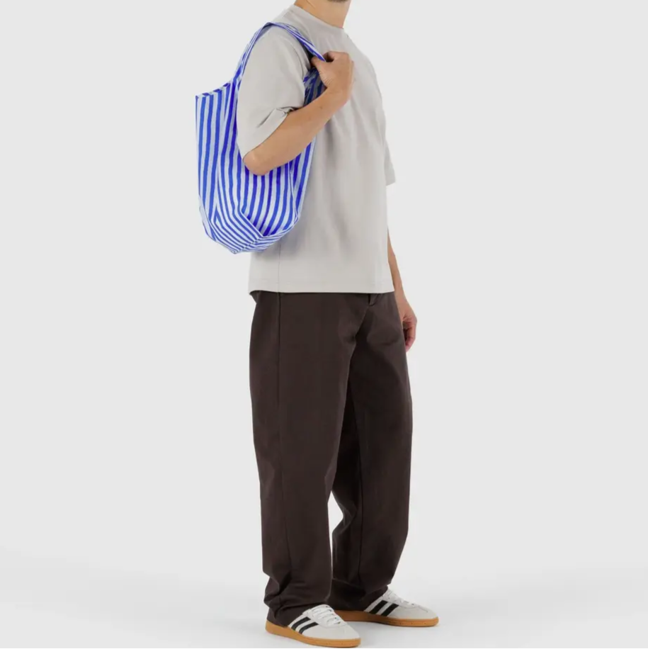BAGGU Standard Reusable Bag (Blue Painted Stripe)