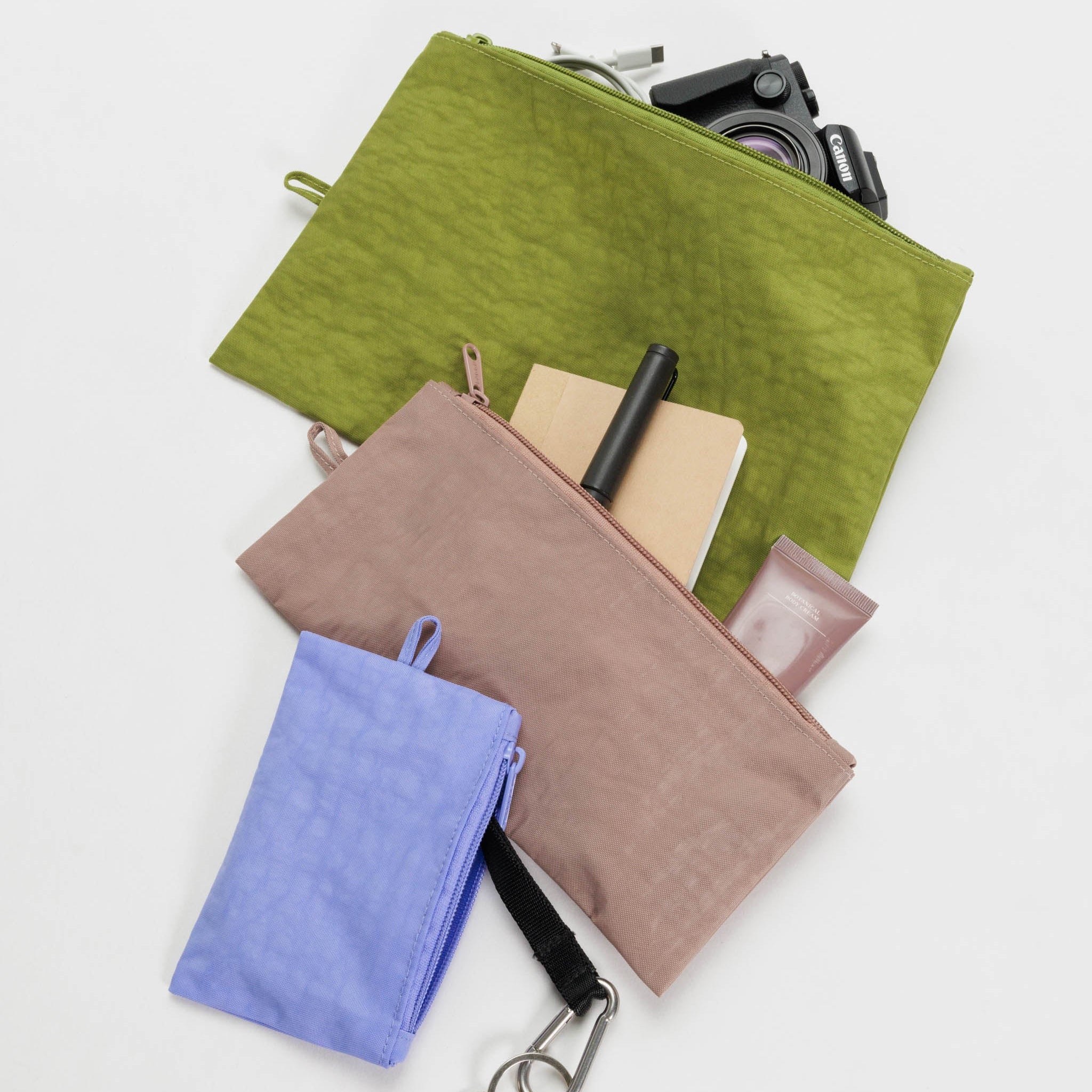 BAGGU Flat Pouch Set (Nettle)