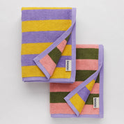 Baggu Hand Towel: Sunset Quilt Stripe