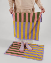Baggu Hand Towel: Sunset Quilt Stripe