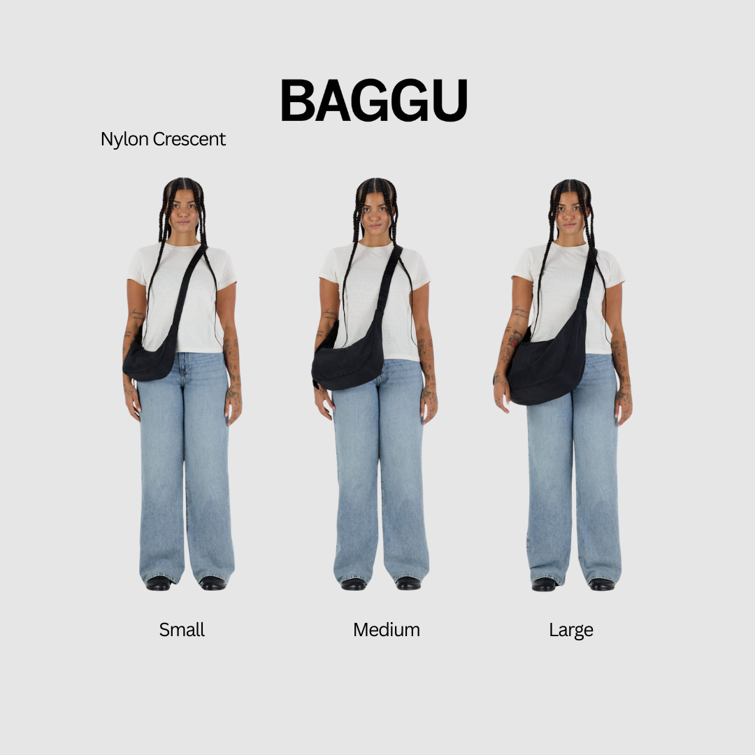 Large Crescent Nylon Bag (Dove)