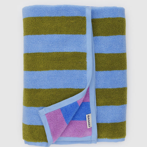 BAGGU Bath Towel (Cabana stripe mix)