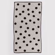 BAGGU Bath Towel (Cream and Black Polka Dot)