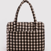 BAGGU Cloud Carry On Bag (Blurred Gingham Brown)