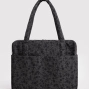 BAGGU Cloud Carry On Bag (Charcoal Ditsy Floral)