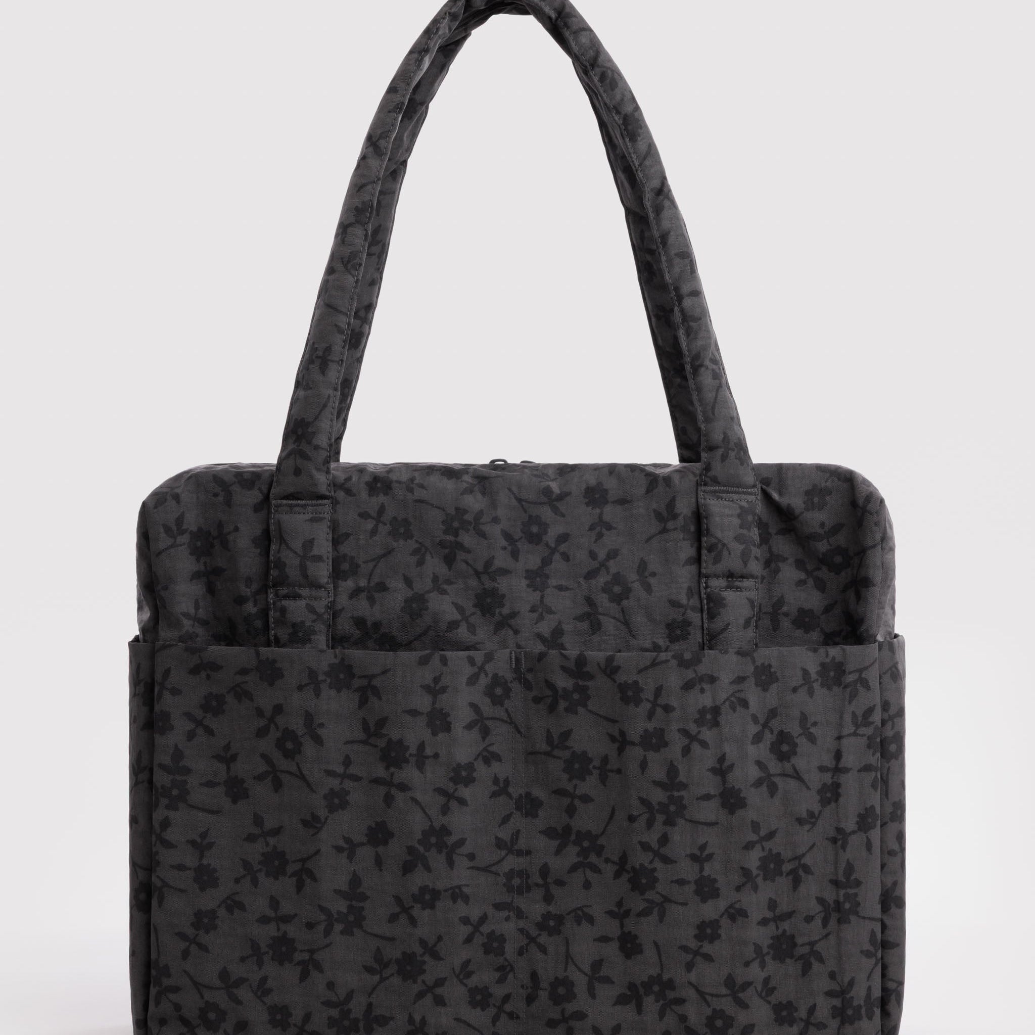BAGGU Cloud Carry On Bag (Charcoal Ditsy Floral)