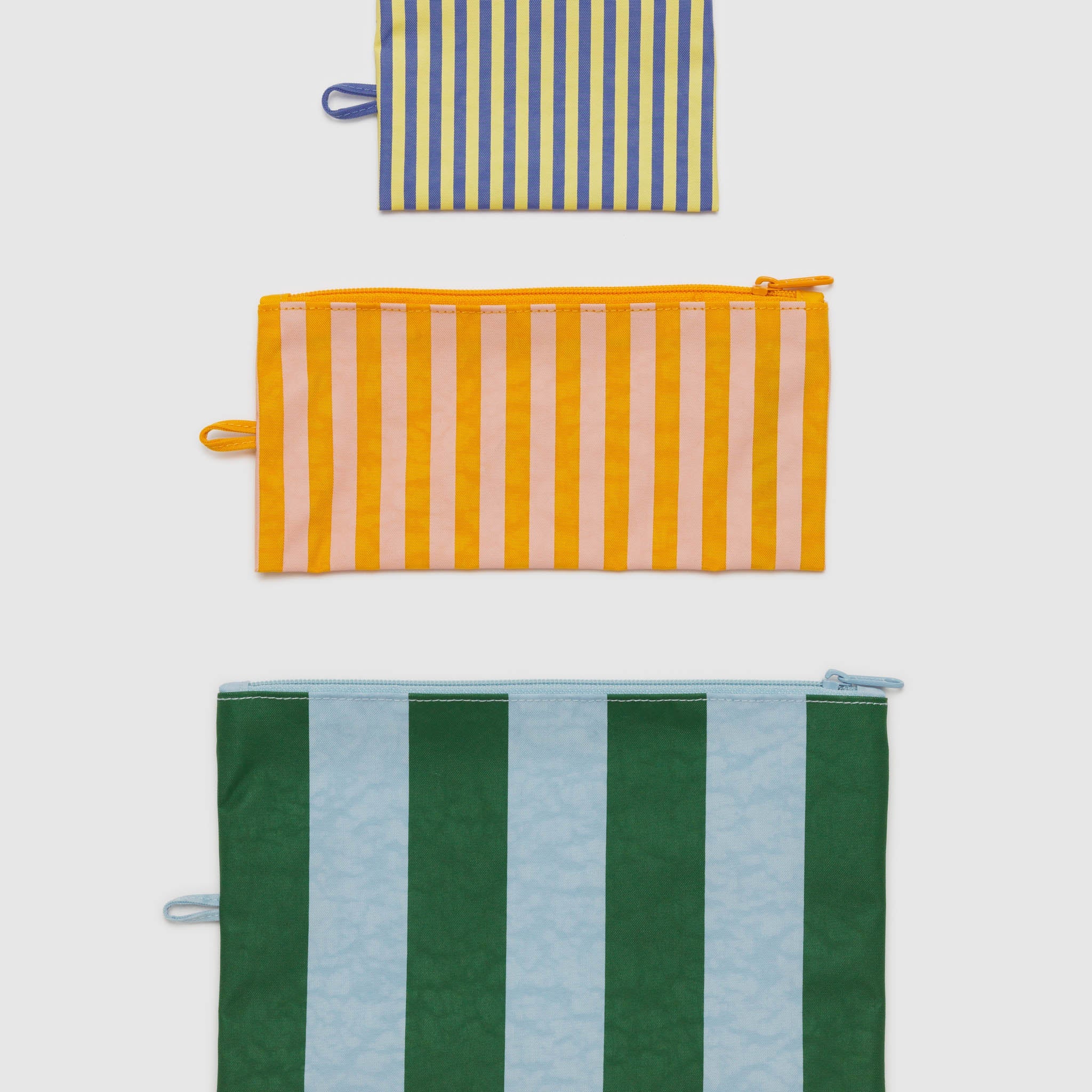 BAGGU Flat Pouch Set (Hotel Stripe)