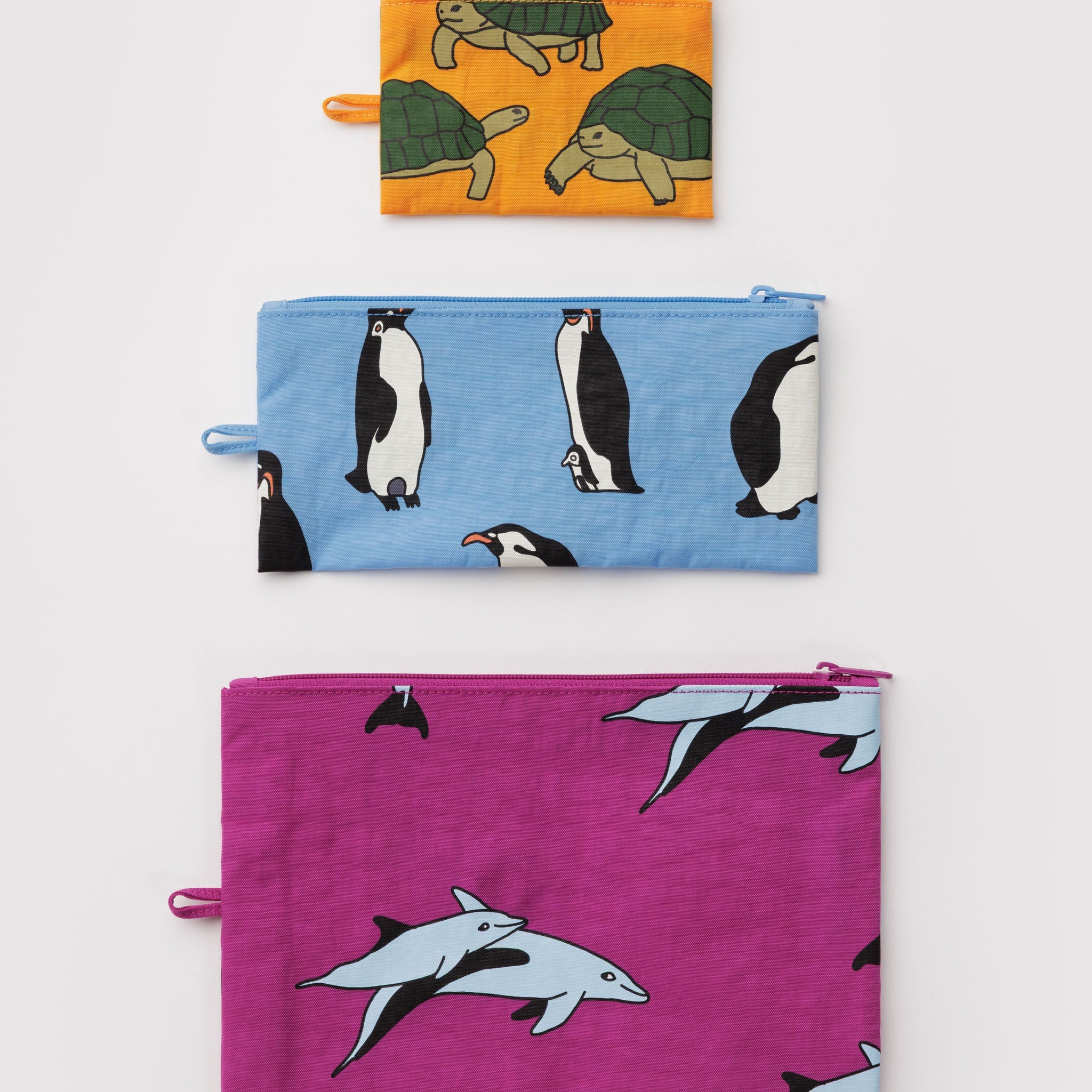BAGGU Flat Pouch Set (Vacation Animals)
