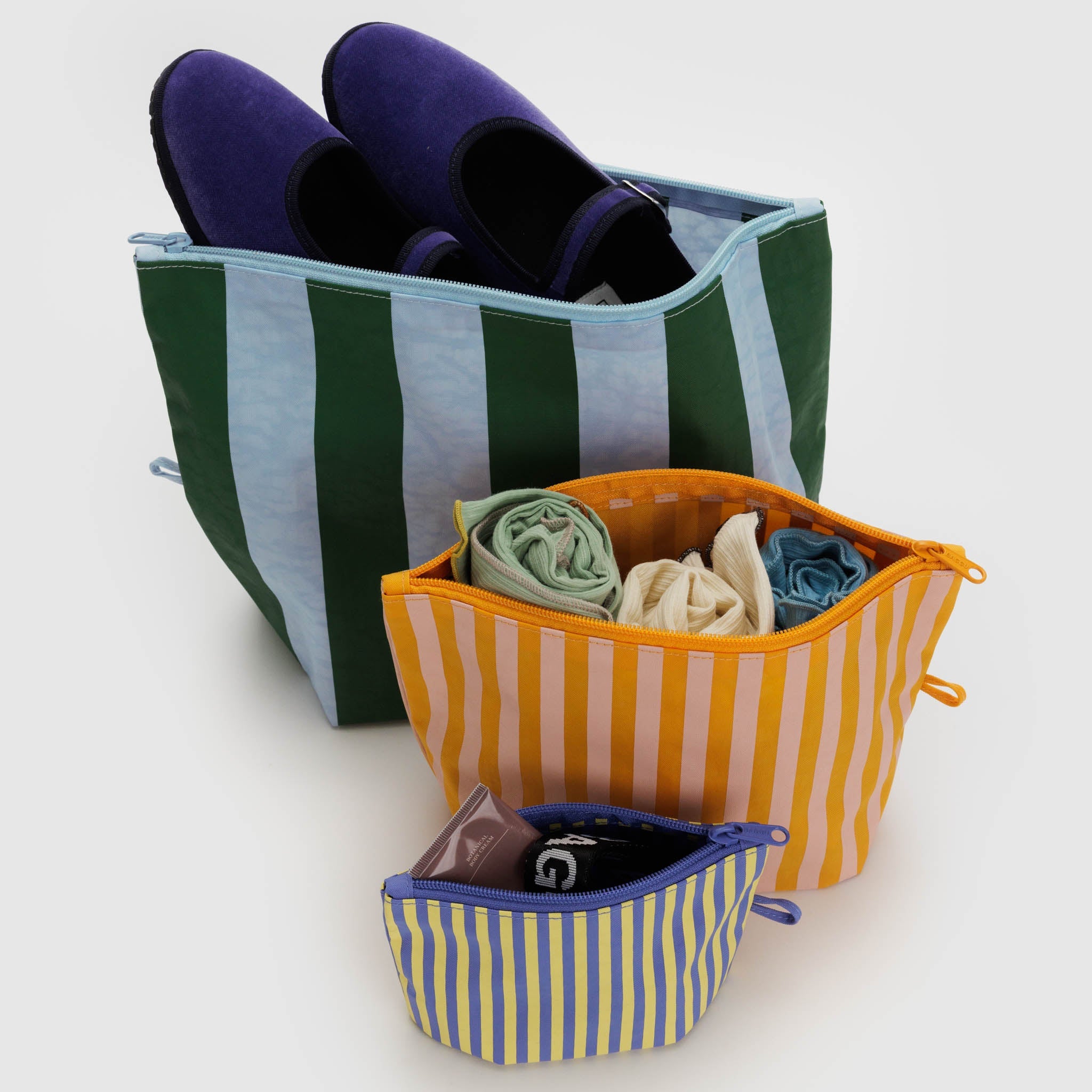 BAGGU Go Pouch Set (Hotel Stripes)