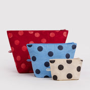 BAGGU Go Pouch Set (Polka Dot Mix)