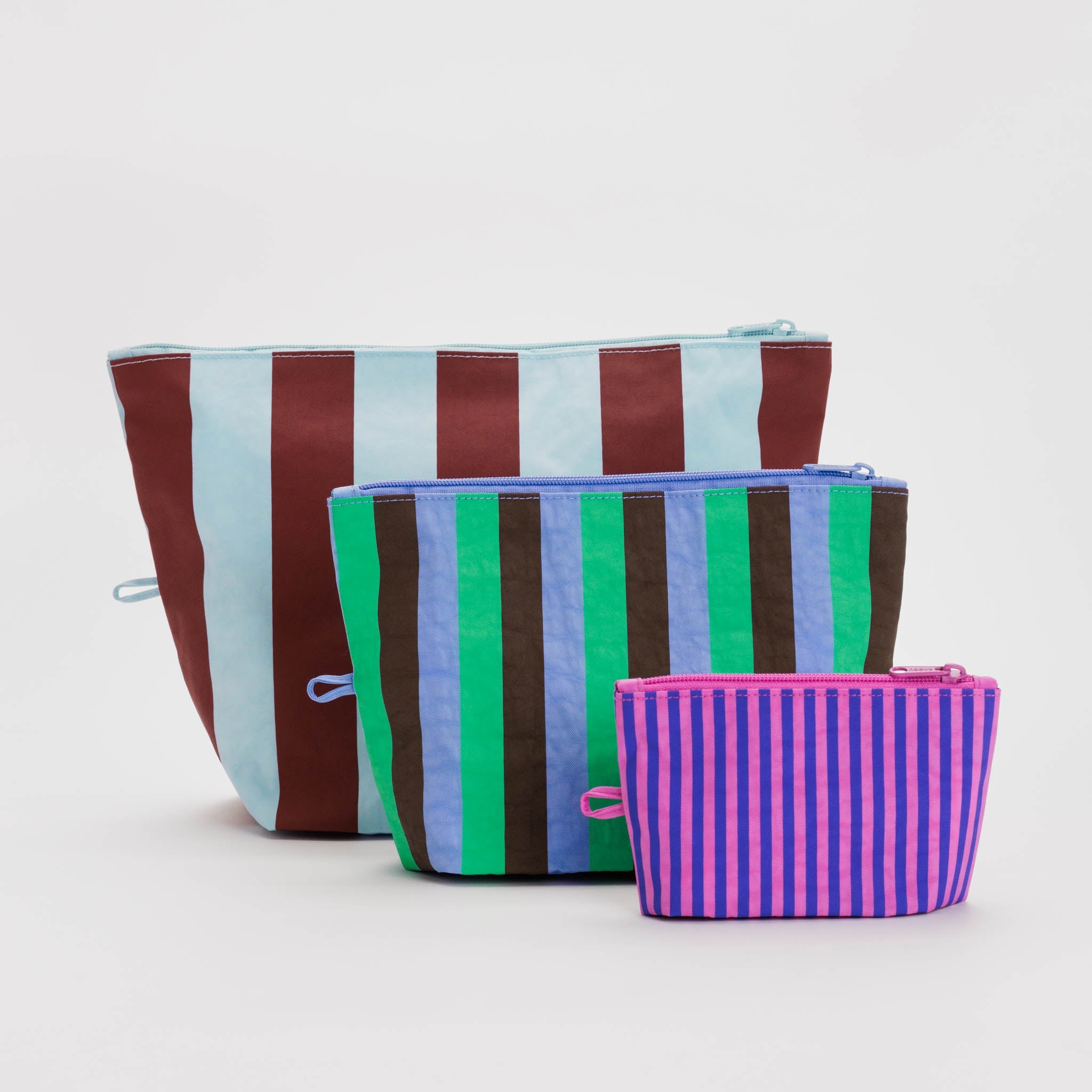 BAGGU Go Pouch Set (Vacation stripe mix)