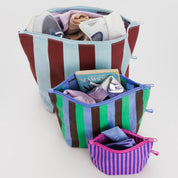 BAGGU Go Pouch Set (Vacation stripe mix)