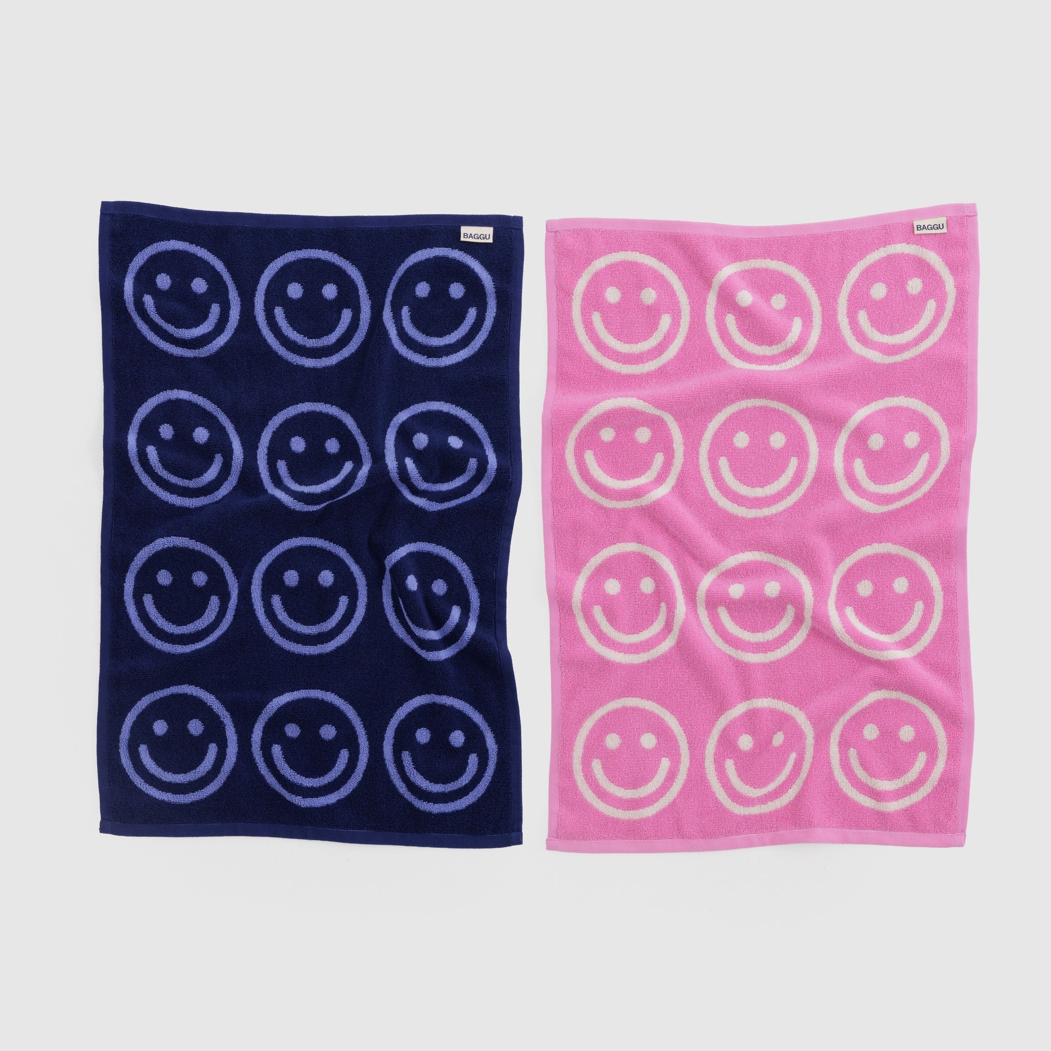 BAGGU Hand Towel Set of 2 (Happy Pink Blue)
