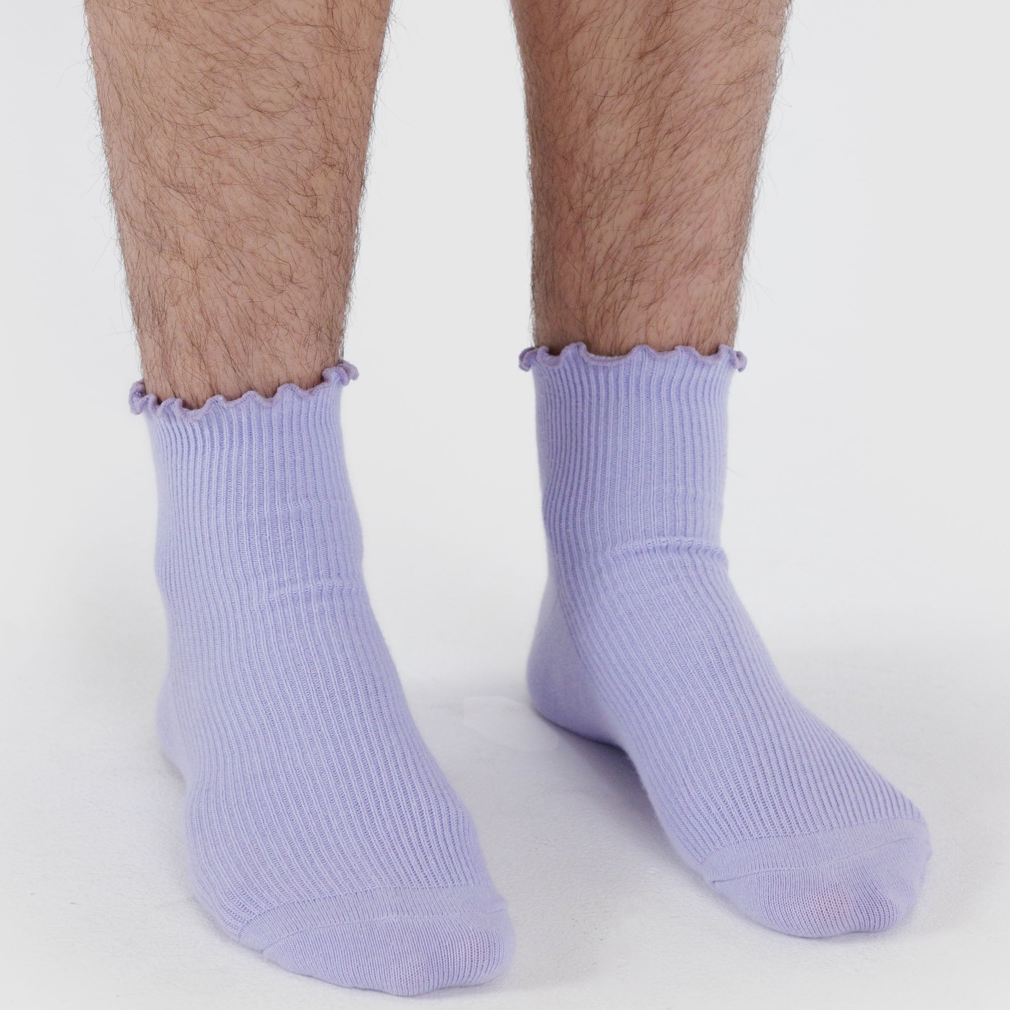 BAGGU Lettuce Edge Sock Set Of 2 - Lavender & Red