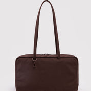 BAGGU Medium Nylon Bowler Bag (Coffee)