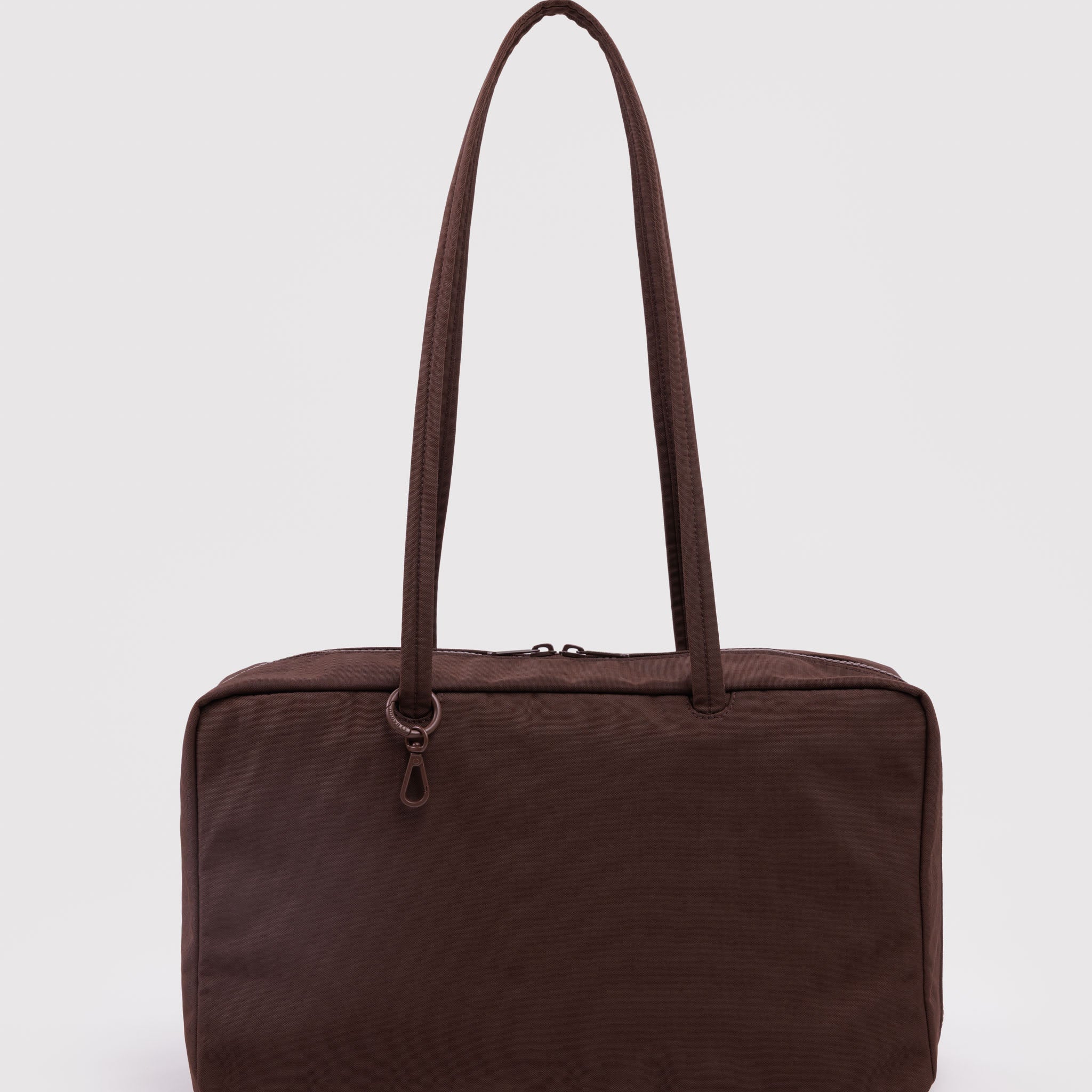 BAGGU Medium Nylon Bowler Bag (Coffee)
