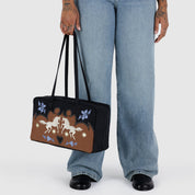 BAGGU Medium Nylon Bowler Bag (Western Appliqué)
