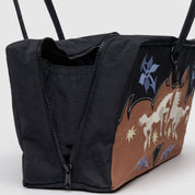 BAGGU Medium Nylon Bowler Bag (Western Appliqué)