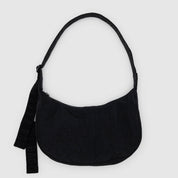 Medium Crescent Nylon Bag - Black (Extended Strap)