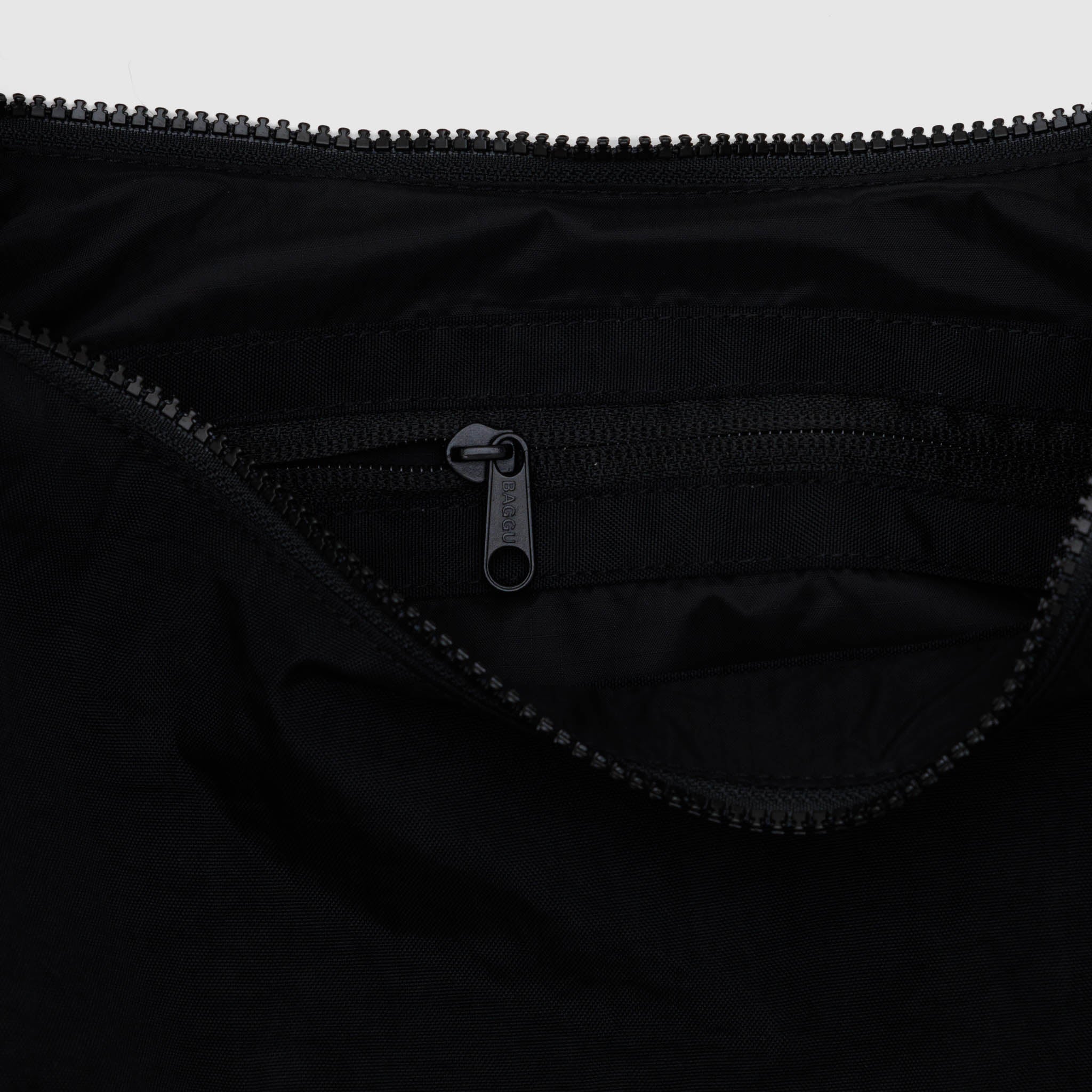Medium Crescent Nylon Bag - Black (Extended Strap)